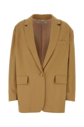 Max Mara Camel Stretch Cotton Monica Blazer