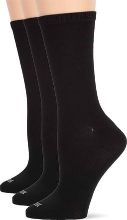 Hue Assorted 3-Pack Supersoft Crew Socks in Black at Nordstrom
