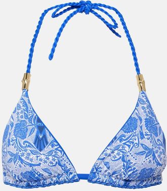 Heidi Klein Lake Como printed bikini top