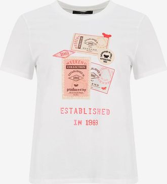 Max Mara Kurz&auml;rmeliges T-Shirt aus Baumwolle Ara