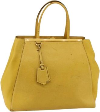 Fendi Pre-owned Vintage Handtas - Dames - Vintage Handtas - Geel - ONE Size - Leer - Vintage