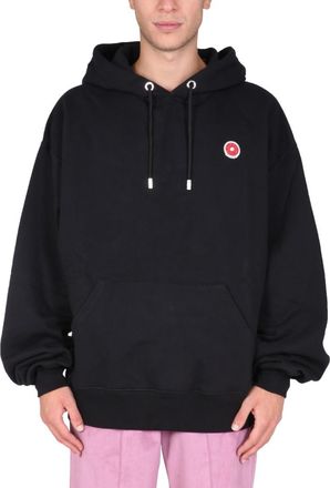GCDS Black Logo Patch Hoodie