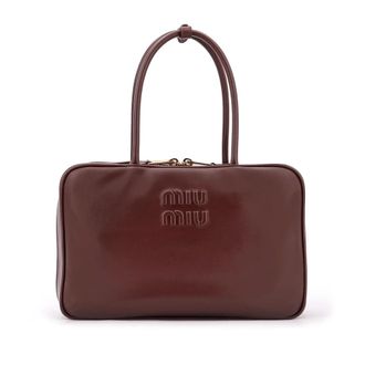 Miu Miu Tassen, Dames, Bruin, ONE Size, Katoen, Handtas met handvat