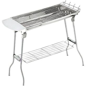 Herzberg Northix HG8112 Barbecue in Acciaio Inossidabile Pieghevole