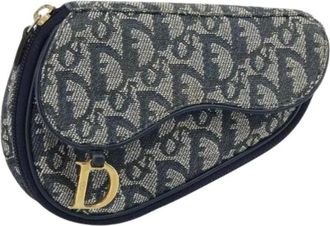Dior Pre-owned Mini Bags, female, Blue, Size: ONE SIZE Pre-owned Vintage Mini Pouch