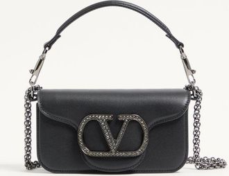 Valentino Garavani Valentino Garavani Loc&ograve; Small Shoulder Bag with Jewel Logo Woman BLACK UNI