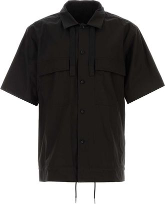 sacai Black Poplin Oversize Shirt