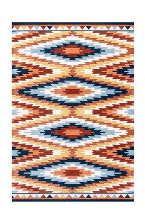 Jonathan Y Designs Konya Diamond Kilim Geometric Area Rug in Yellow/red/blue at Nordstrom, Size 5Ft 0In X 8Ft 0In