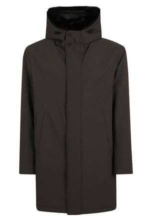 Herno Keystone Parka With Faux Fur Lining And Concealed Closure