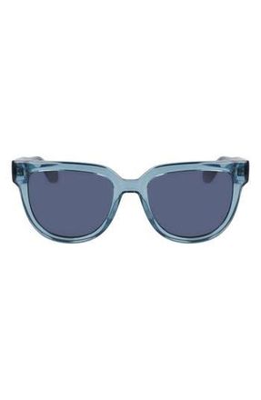 Longchamp Le Pliage 52mm Round Sunglasses in Transparent Avio at Nordstrom Rack