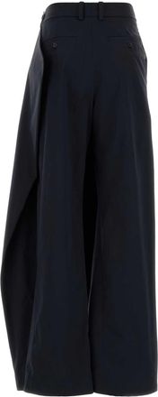 J.W.Anderson Wide-Leg Poplin Trousers - Navy