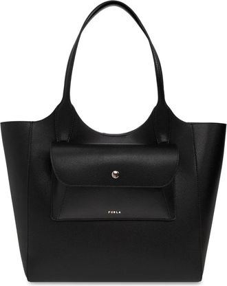 Furla Lea Medium Shopper Bag - Dames - Shoppers - Zwart - ONE Size - Leer - Tassen