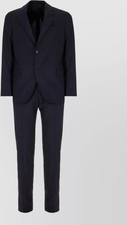 Lardini single breasted wool suit jacket notch lapel