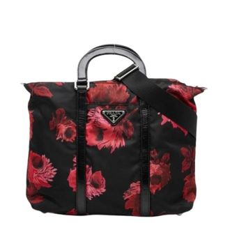 Prada Pre-owned Tote Bags, female, Black, Size: ONE SIZE Pre-owned Vintage Nylon Tote Bag