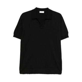 Paolo Pecora Polo Shirts, male, Black, Size: L Polo senza bottoni