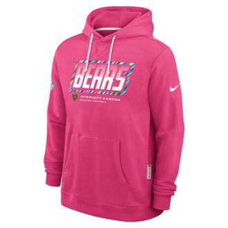 Nike Chicago Bears Crucial Catch Sideline Standard Issue Nike Mens Dri-FIT NFL Pullover Hoodie in Pink | 03AZ68XZU6-F9R