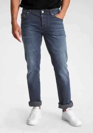 Bruno Banani Straight-Jeans BRUNO BANANI Dylan, Herren, Gr. 30, L&auml;nge 34, blau (blau schwarz), Obermaterial: 98% Baumwolle, 2% Elasthan, Basic, normal lang, Jeans 