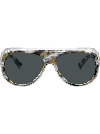 Alain Mikli Occhiali da sole oversize - Marrone