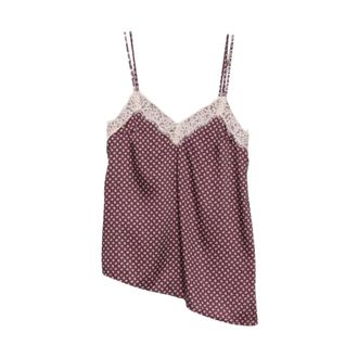 Liu Jo Top met kanten details - Dames - Tops zonder mouwen - Rood - M - Polyester - Tops