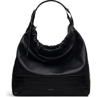 Radley London The Portobello Large Drawstring Shoulder Bag in Black at Nordstrom