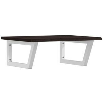 vidaXL Estante De Lavabo De Pared De Acero Y Madera Maciza De Roble Vidaxl