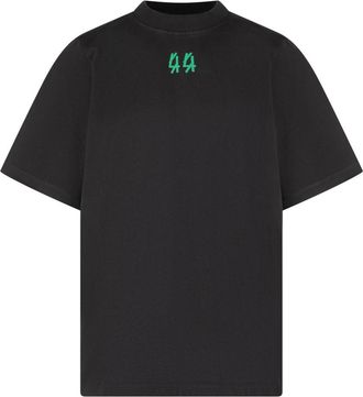 44 Label Group Black Crew Neck T-Shirt