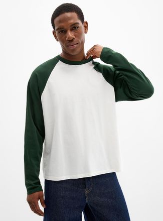 Le 31 Mens Two-tone raglan T-shirt Comfort fit