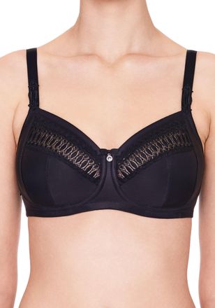 Susa B&uuml;gelloser BH SUSA Santorin, Damen, Gr. 85, Cup D, schwarz, Obermaterial: 54% Polyester, 36% Polyamid, 10% Elasthan, BHs B&uuml;gelloser BH, Schweizer T&uuml;ll
