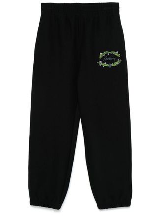 Burberry logo-embroidered track pants - Black