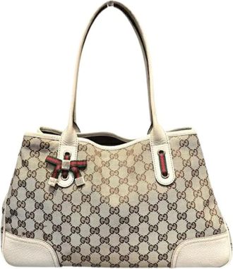 Gucci Pre-owned Shoulder Bags, female, Beige, Size: ONE SIZE Pre-owned Vintage Shoulder Bag