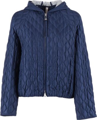 Duno Diamond Pattern Hooded Quilted Down Jacket