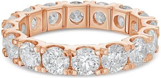 Diana M. Jewels 14kt rose gold 6.00 cts round lab grown diamond eternity band in U-prong setting