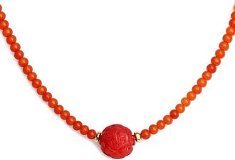 Jewelmak 14K Carnelian Necklace