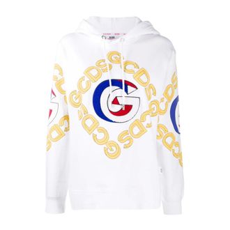 GCDS College Hoodie - female - GCDS - Hoodies - White - XS - Sweatshirts & Hoodies