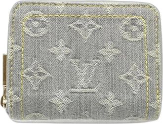 Louis Vuitton Pre-owned Wallets, female, Gray, Size: ONE SIZE Pre-owned Denim Wallet