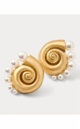 Lilly Pulitzer Womens Ship To Shore Stud Earrings In Gold Metallic