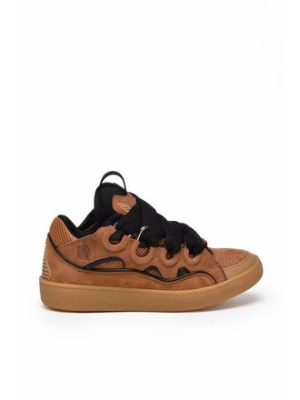Lanvin Curb Suede Sneakers - Brown/Black