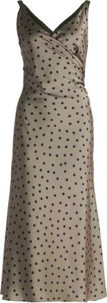 Vera Mont Kleedjes, Dames, Groen, M, Elegante Cocktailjurk met Print