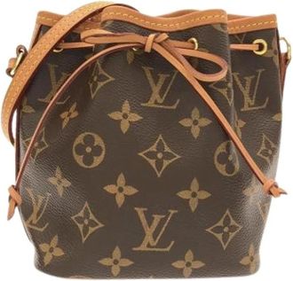 Louis Vuitton Pre-owned Bucket Bags, female, Brown, Size: ONE SIZE Pre-owned Canvas Bucket Bag