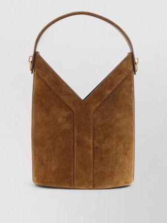 Saint Laurent y long suede shoulder bag top handle
