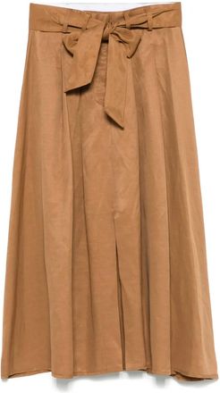 Kaos Gonna midi plissé - Marrone