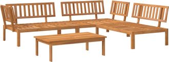 vidaXL Set De Sof&aacute;s De Palets De Jard&iacute;n 4 Pzas Madera Maciza De Acacia Vidaxl