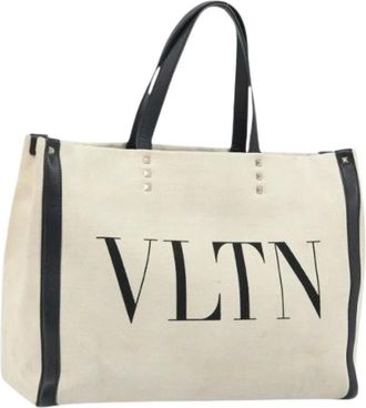 Valentino Pre-owned Tote Bags, female, Beige, Size: ONE SIZE Pre-owned Vintage Tote Bag