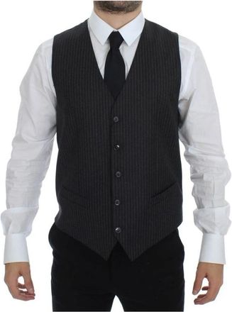 Dolce & Gabbana Suit Vests - Heren - Gillet - Zwart - M - Wol - Kostuums