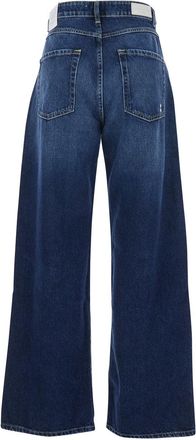 Icon Denim Los Angeles Womens Wide-Leg Jeans Blue Denim Cotton