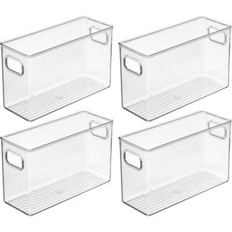iDesign Set of 4 Pantry Storage Bins with Handles - Clear at Nordstrom