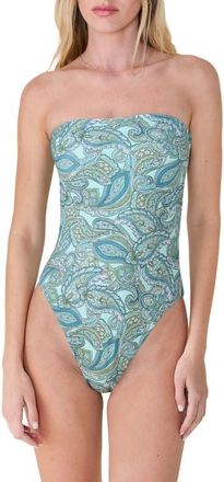 Andie Swim The Kauai One-Piece Long Torso Swimsuit in Poolside Paisley at Nordstrom, Size X-Small