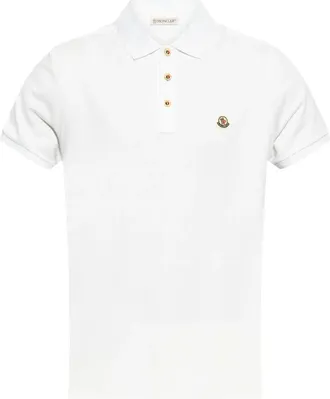 Moncler Short Sleeves Cotton Piquet Polo
