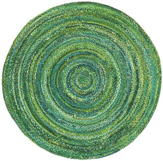 Safavieh Alfombra algod&oacute;n verde 183 x 183 cm