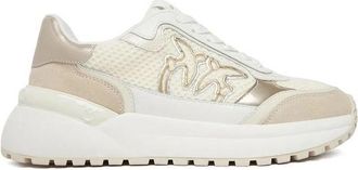 Pinko Gem 11 Sneaker - Dames - Sneakers - Beige - 38 EU - Leer - Schoenen